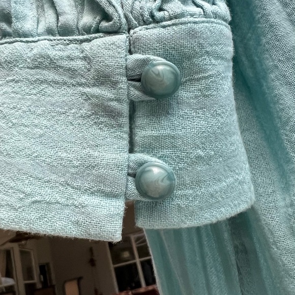 Ella Moss Medium M Short SleevesStyle# gz 5157 Blue - Picture 7 of 9